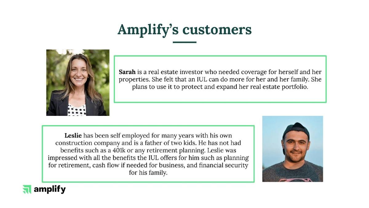 Amplify pitch deck slide 5 of 10