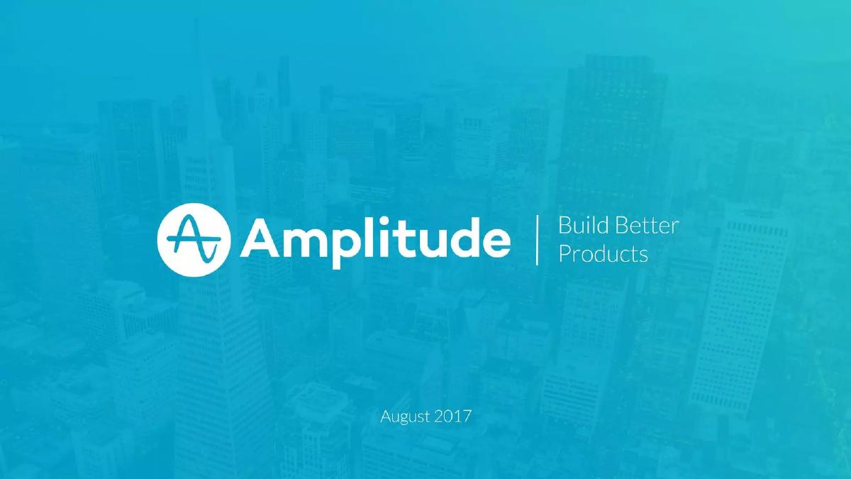 Amplitude pitch deck slide 1 of 8