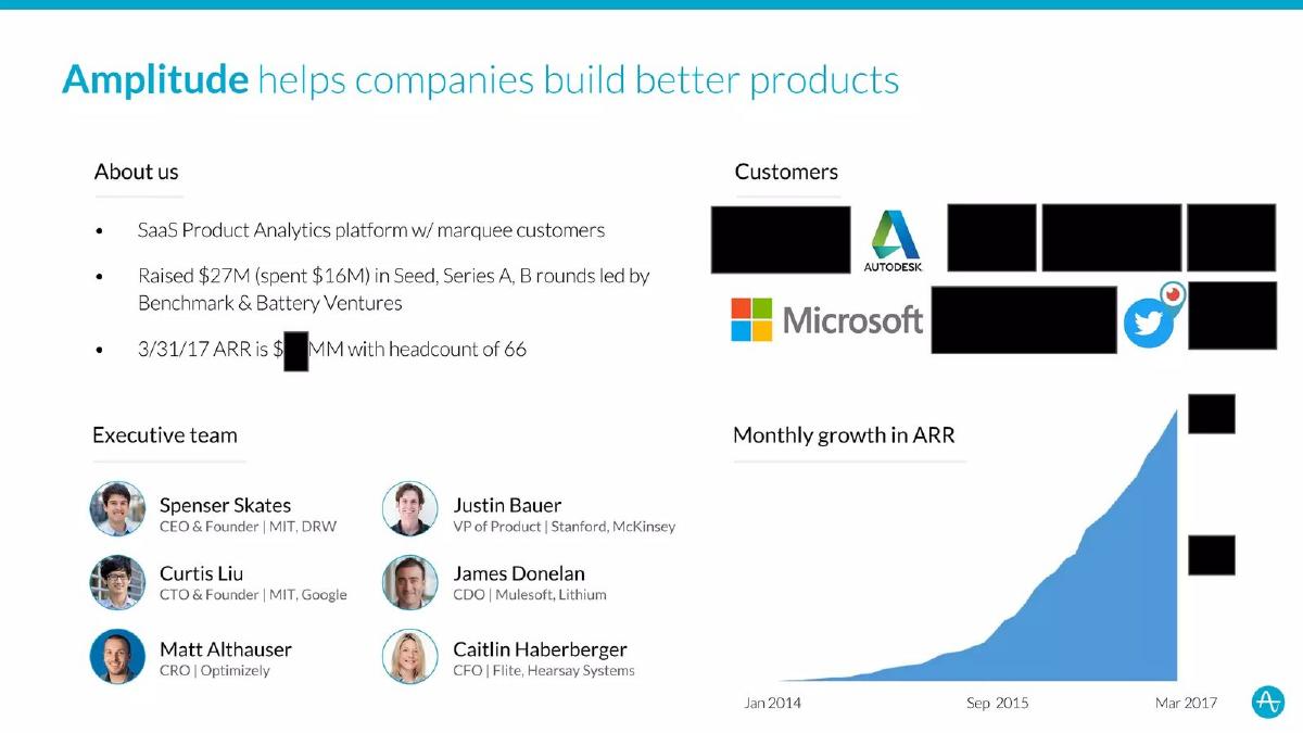 Amplitude pitch deck slide 2 of 8