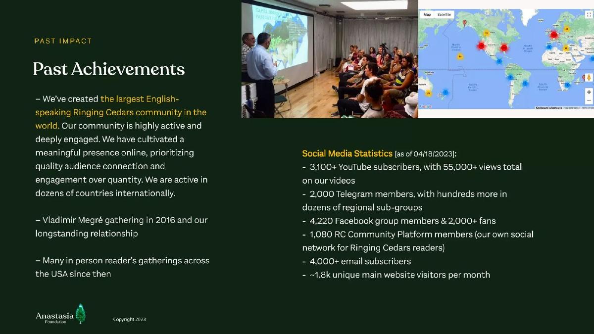 Anastasia Foundation pitch deck slide 5 of 17