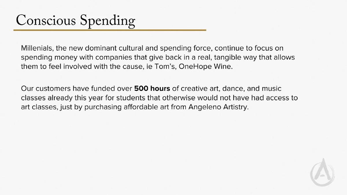 Angeleno Artistry pitch deck slide 4 of 10