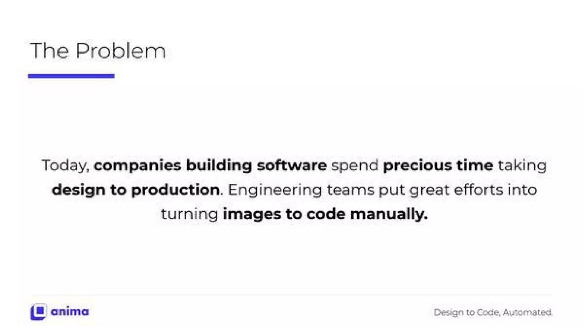 Anima pitch deck slide 2 of 11