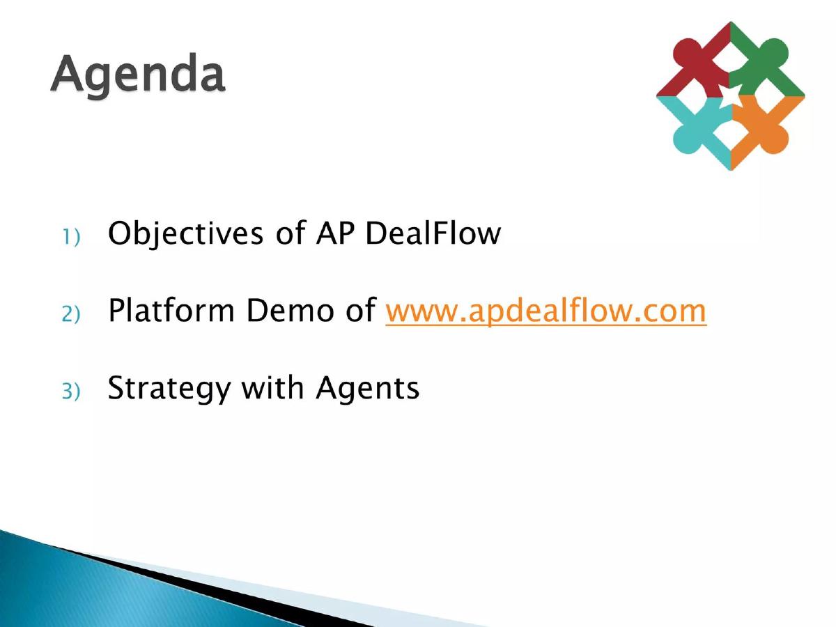 APDealFlow pitch deck slide 2 of 24