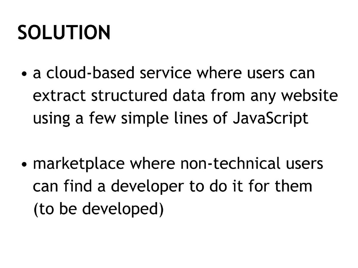 Apifier (now Apify) pitch deck slide 6 of 15
