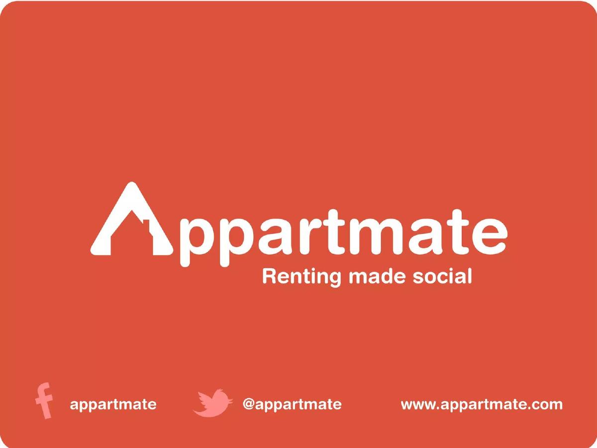 Appartmate pitch deck slide 1 of 10