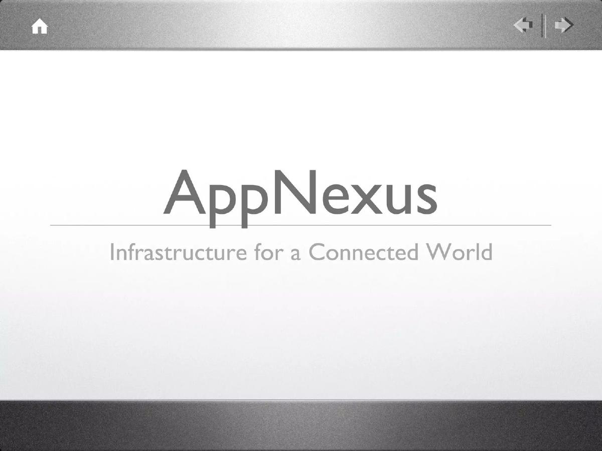 AppNexus pitch deck slide 1 of 24