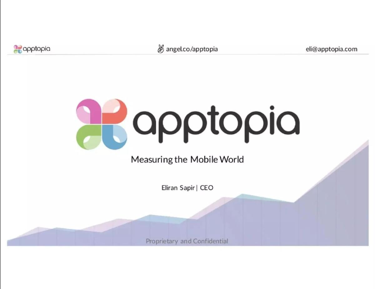 Apptopia pitch deck slide 1 of 9