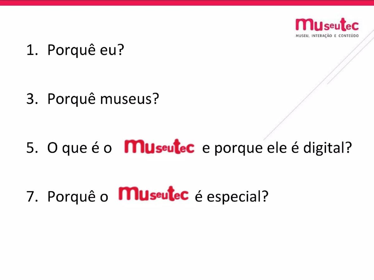 MuseuTec pitch deck slide 2 of 7