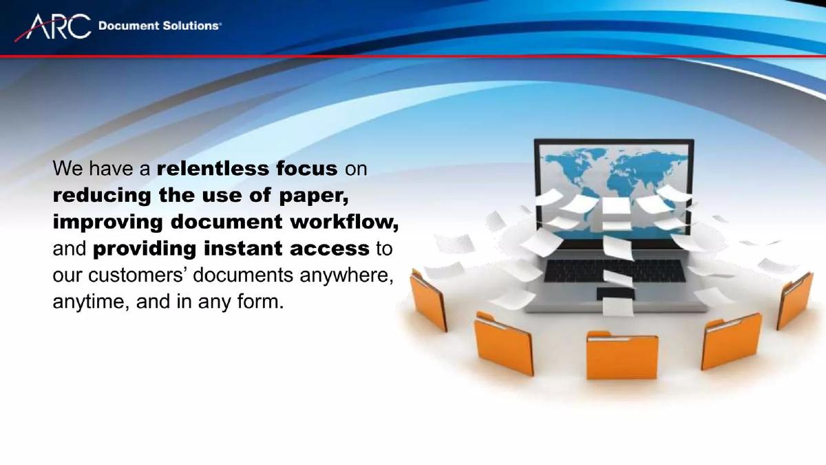 ARC Document Solutions pitch deck slide 3 of 22