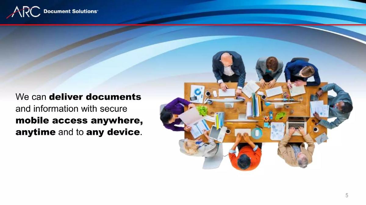 ARC Document Solutions pitch deck slide 5 of 22