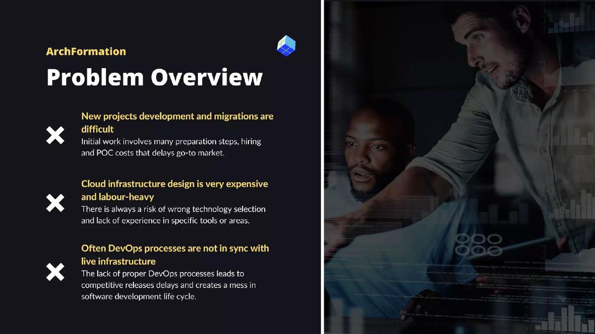 ArchFormation pitch deck slide 2 of 11