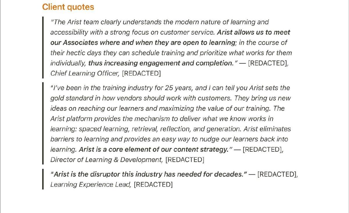 Arist pitch deck slide 6 of 22