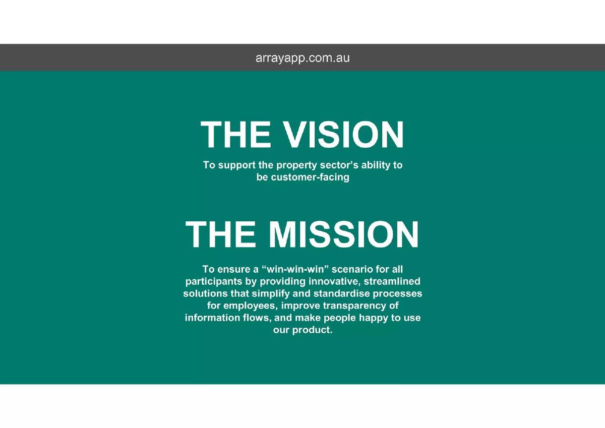 Array pitch deck slide 2 of 11