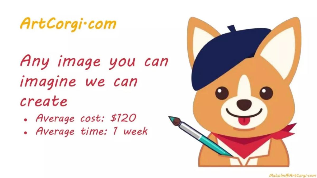 ArtCorgi pitch deck slide 2 of 9