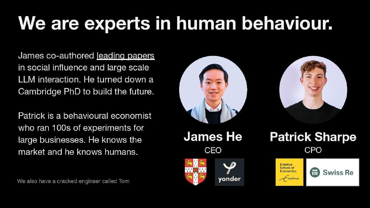 Artificial Societies pitch deck slide 2 of 10