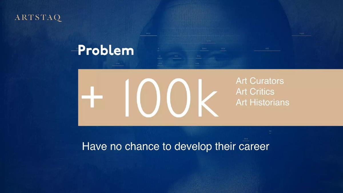 ARTSTAQ pitch deck slide 5 of 20