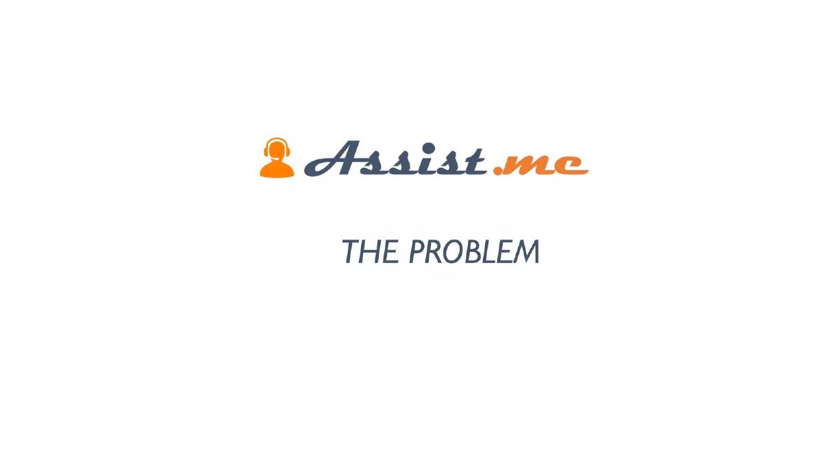 AssistMe pitch deck slide 3 of 29