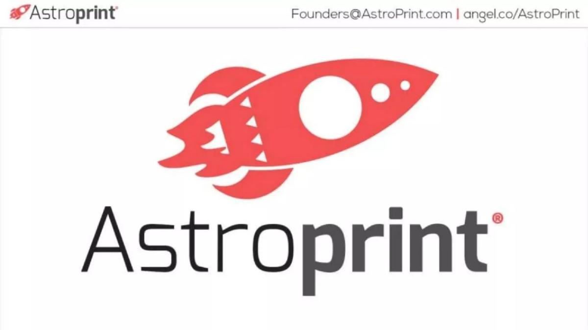 AstroPrint pitch deck slide 1 of 14