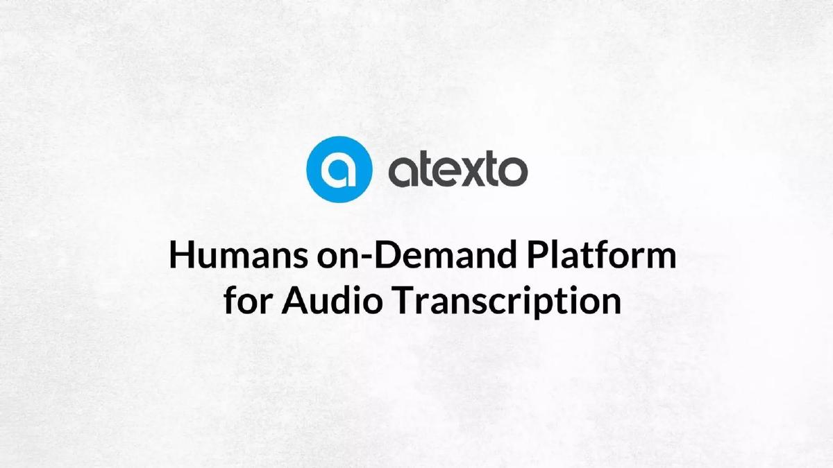 Atexto pitch deck slide 1 of 15