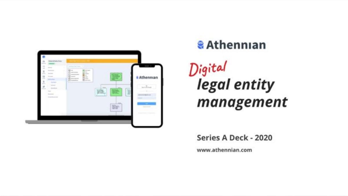 Athennian pitch deck slide 1 of 6