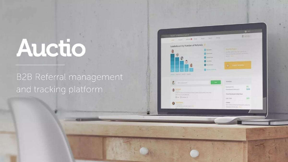 Auctio pitch deck slide 1 of 10