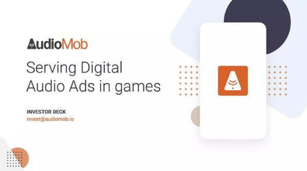 AudioMob pitch deck slide 1 of 11