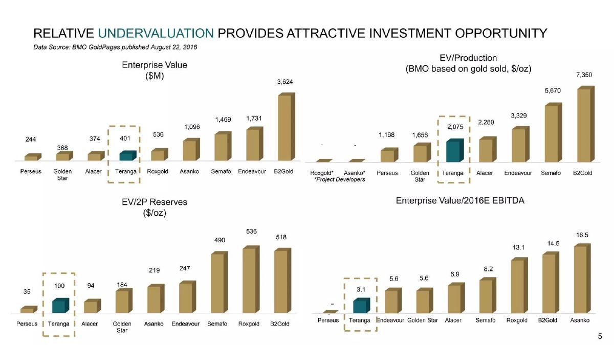 Teranga Gold Corporation pitch deck slide 5 of 32