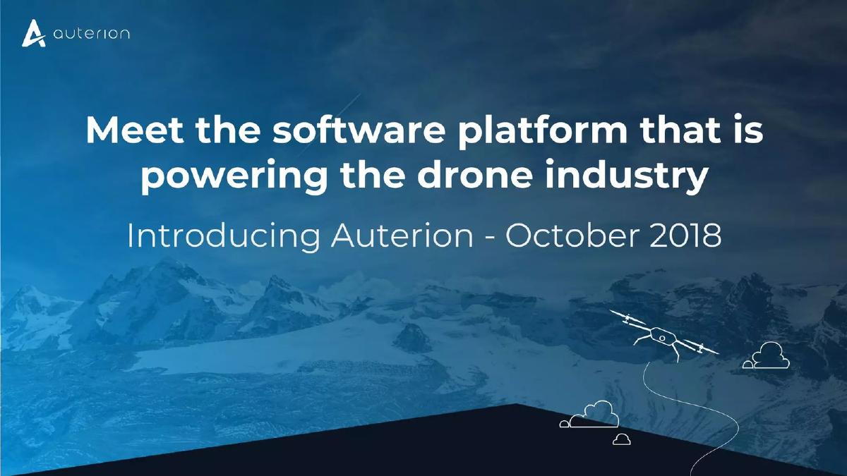 Auterion pitch deck slide 1 of 16