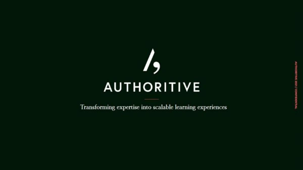 Authoritive pitch deck slide 1 of 11