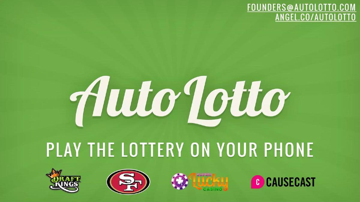 AutoLotto pitch deck slide 1 of 12