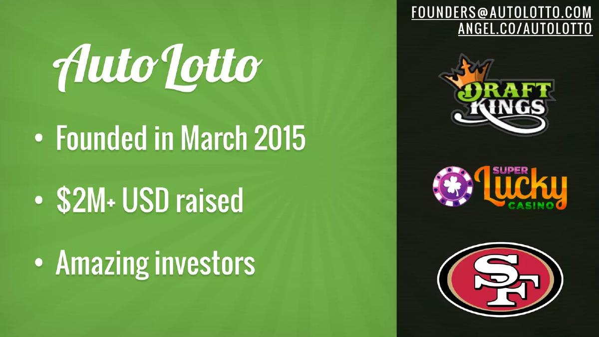 AutoLotto pitch deck slide 5 of 12