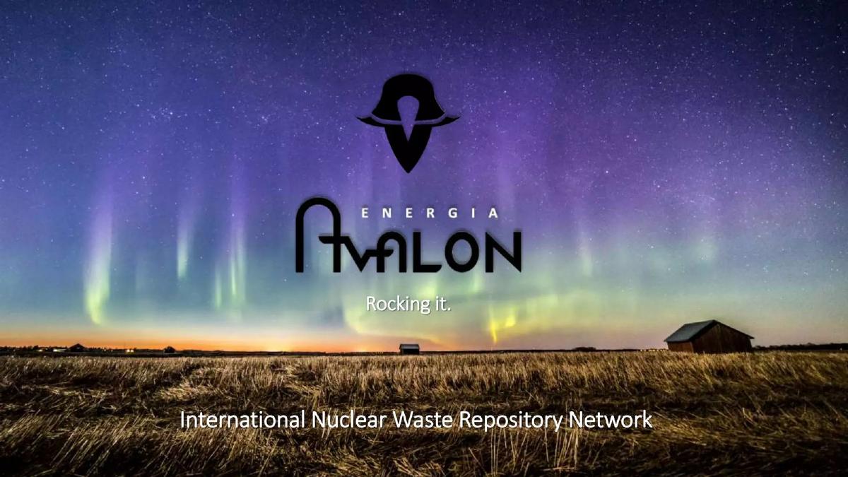 Avalon Energia pitch deck slide 1 of 72