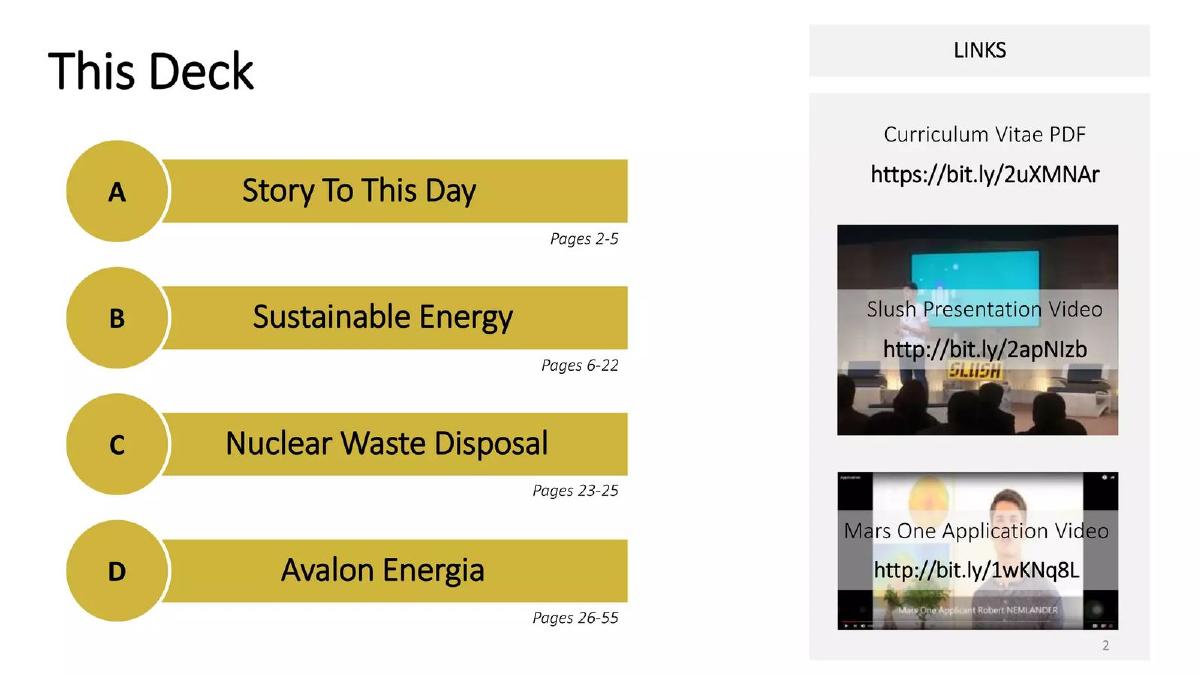 Avalon Energia pitch deck slide 2 of 72