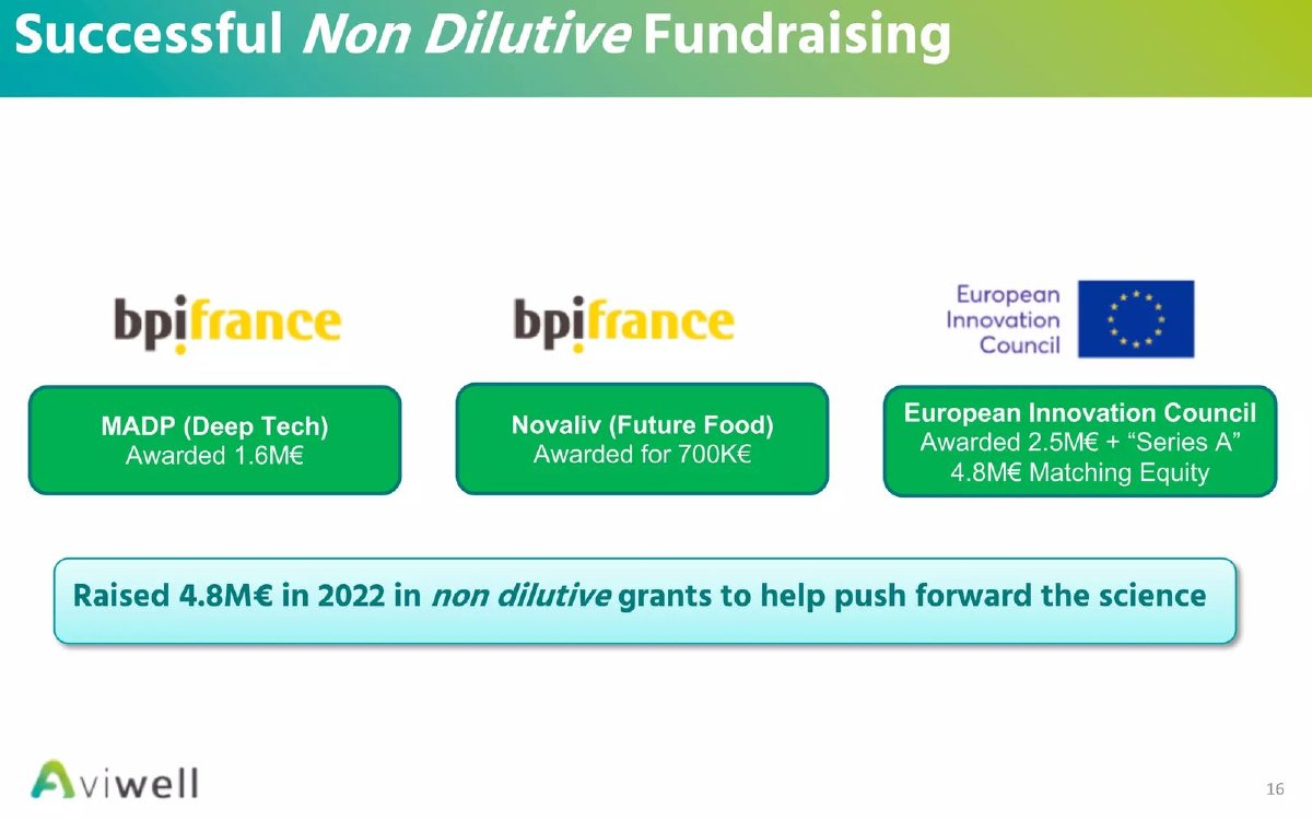 Aviwell pitch deck funding slide 16
