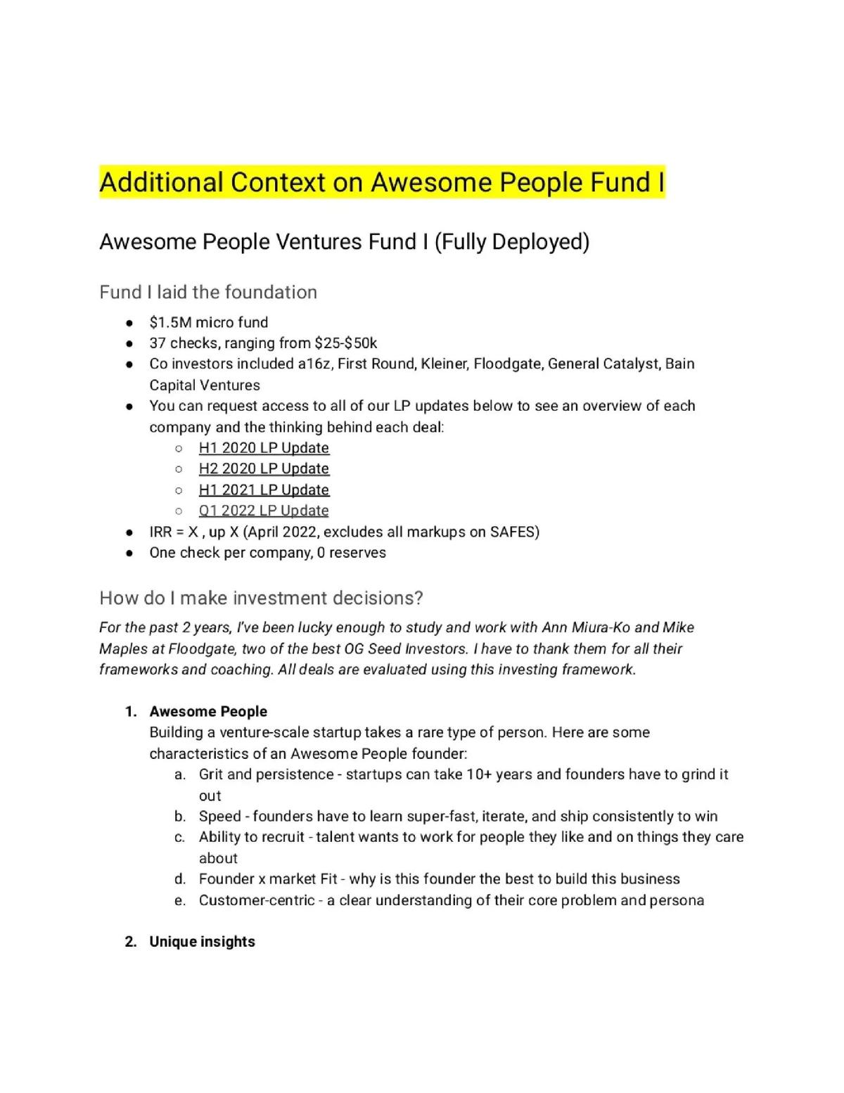 Awesome People pitch deck slide 6 of 16