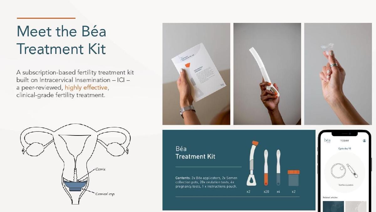 Béa Fertility pitch deck slide 4 of 9