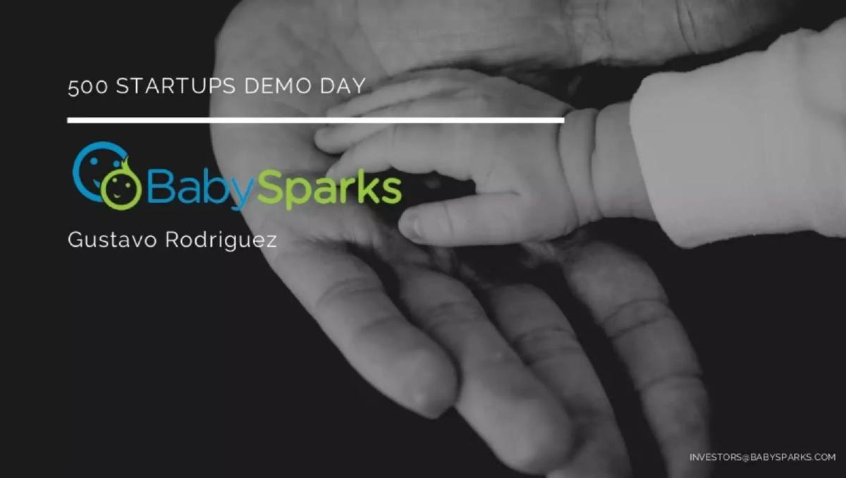 BabySparks pitch deck slide 1 of 15