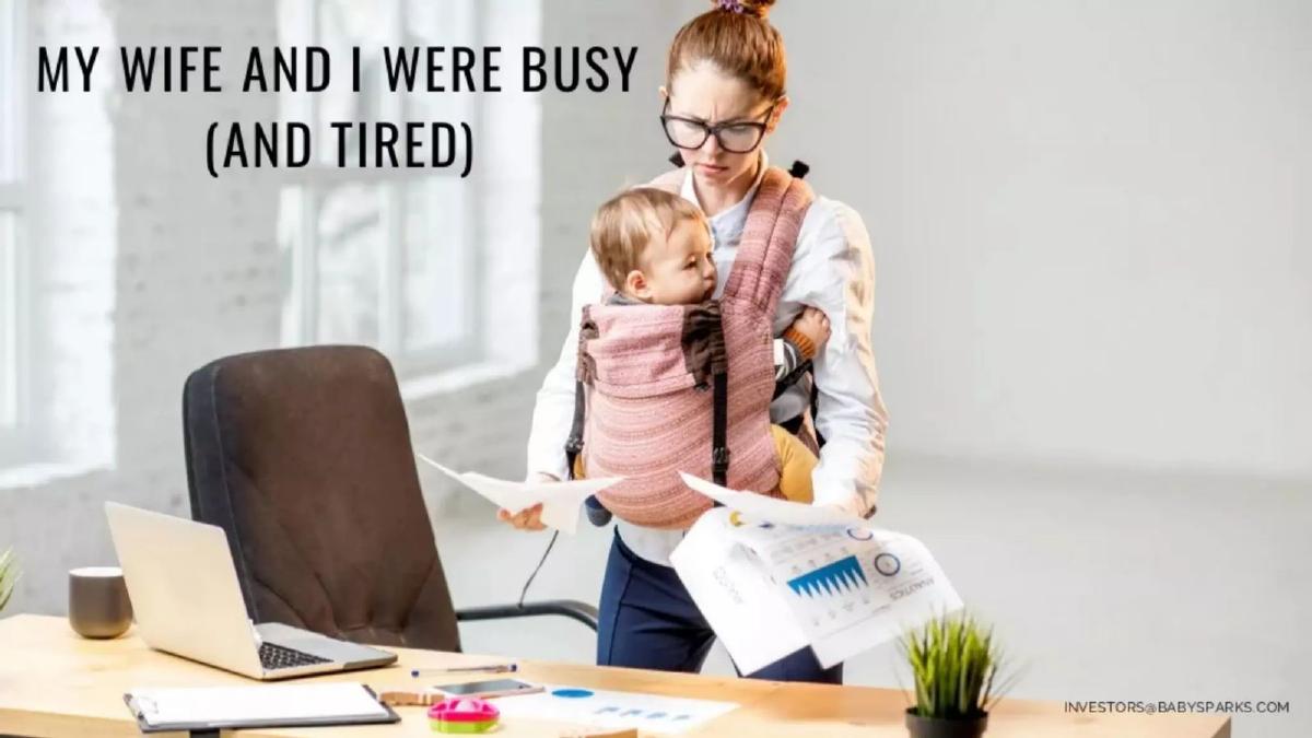 BabySparks pitch deck slide 2 of 15