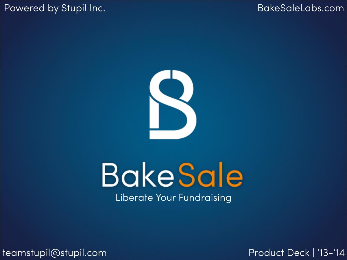 BakeSale (Stupil Inc.) pitch deck slide 1 of 24