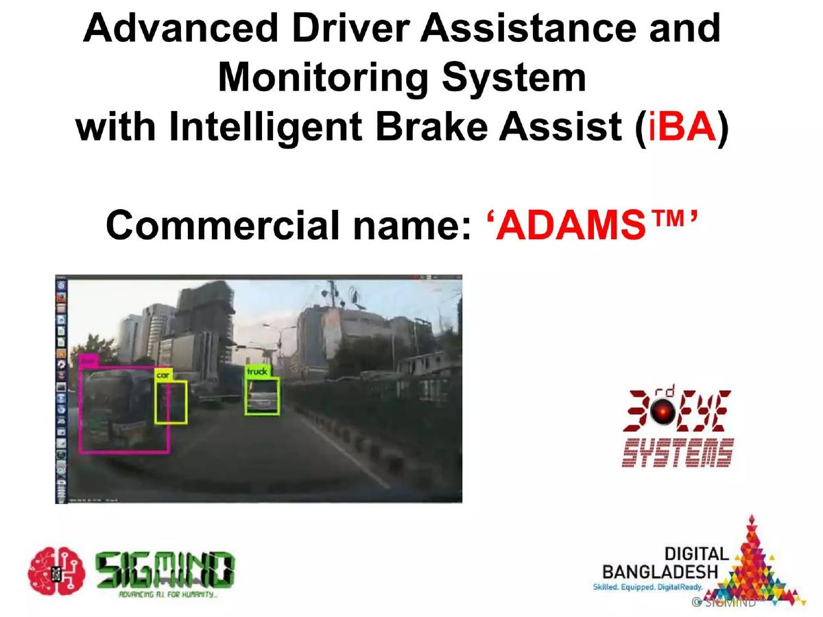 ADAMS (SIGMIND) pitch deck slide 1 of 23