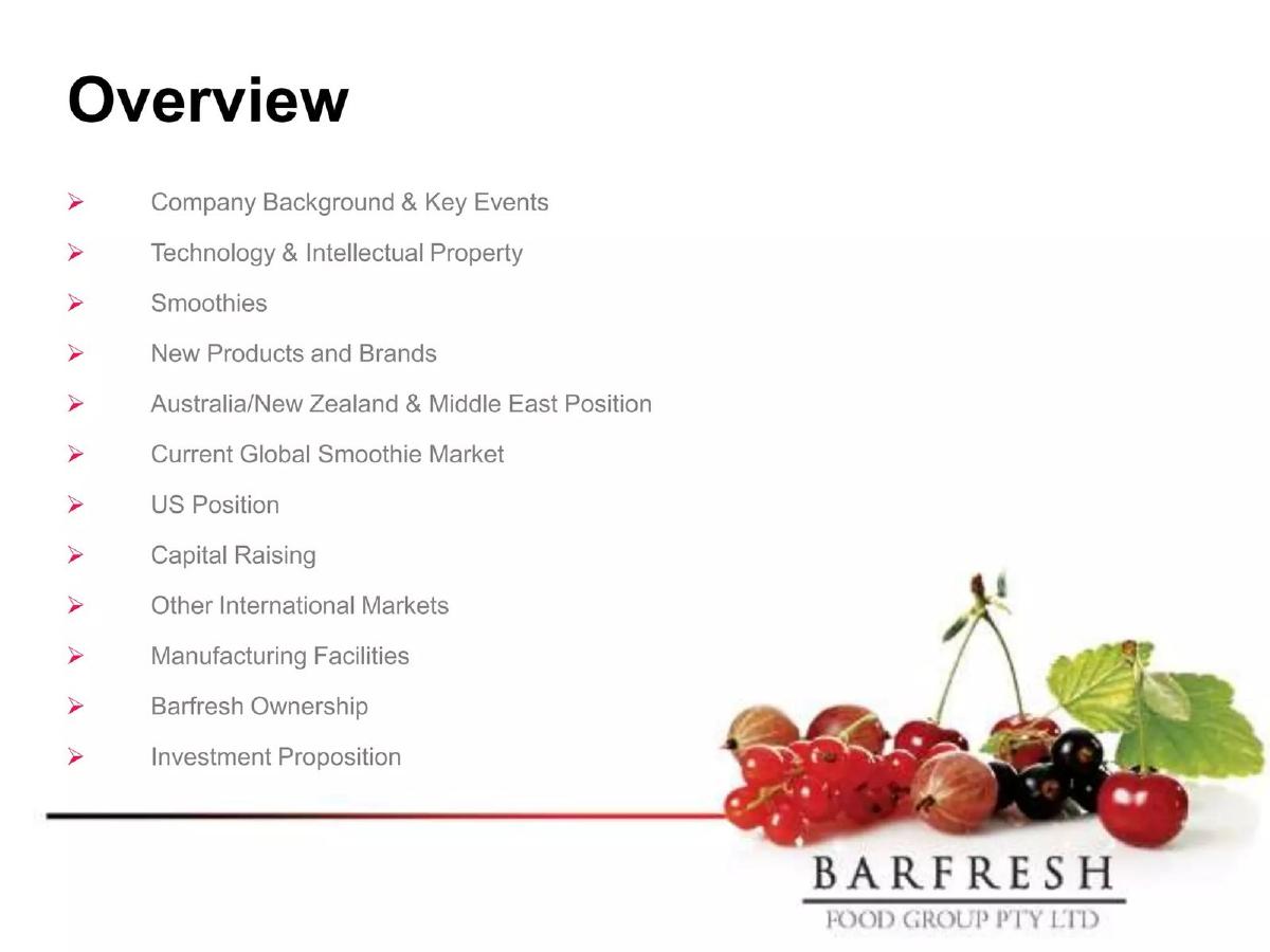 BarFresh Food Group Inc. pitch deck slide 3 of 34