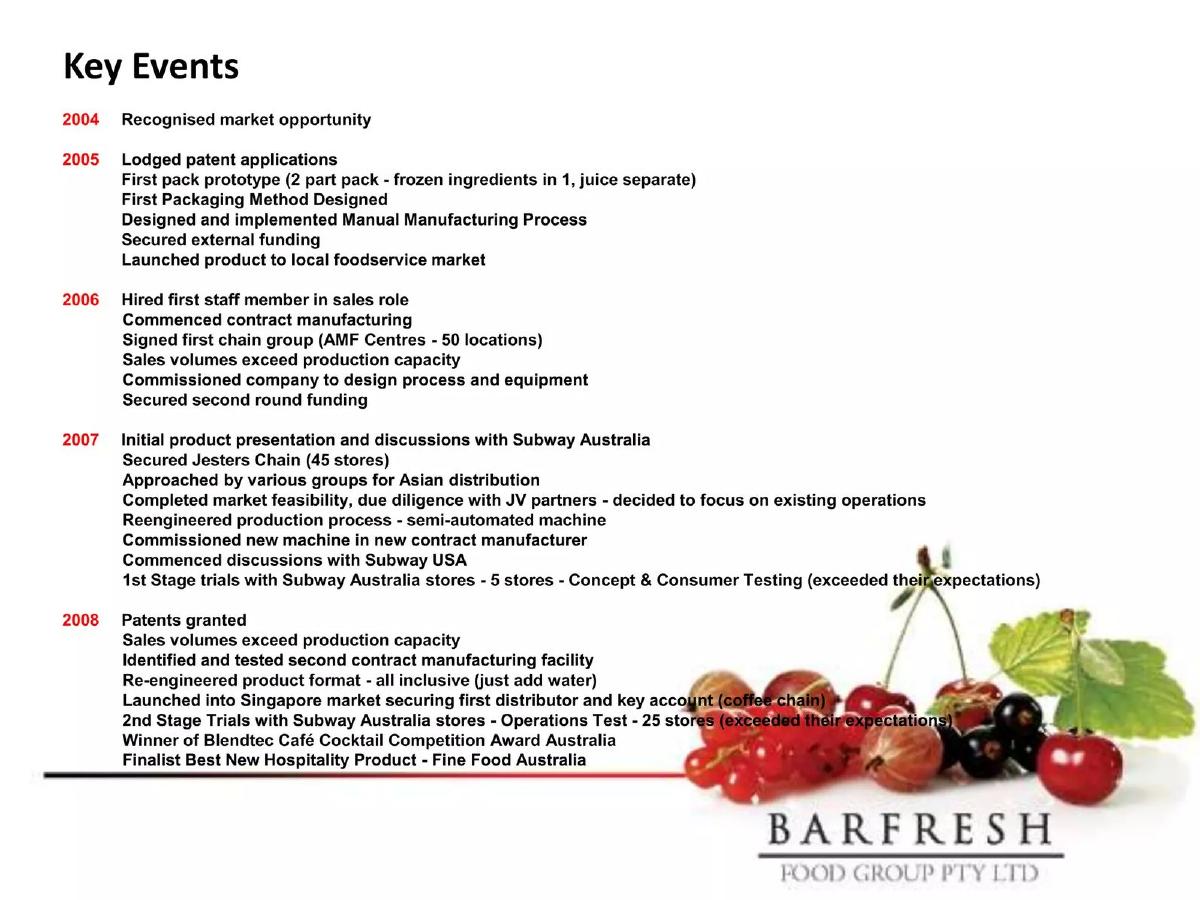BarFresh Food Group Inc. pitch deck slide 5 of 34