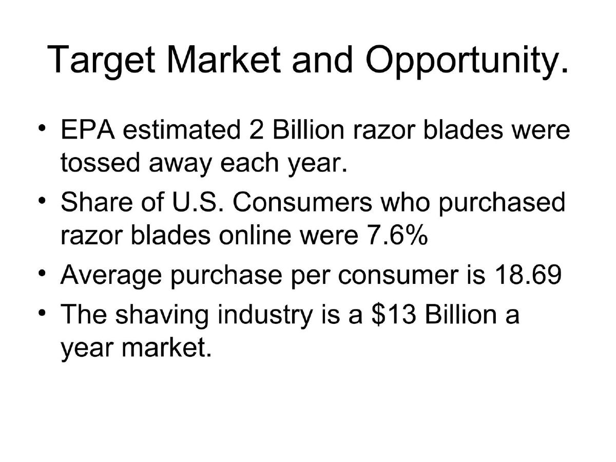 Bauz Razors pitch deck slide 3 of 12