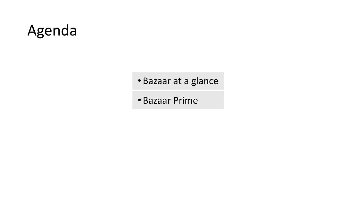 Bazaar pitch deck slide 2 of 27