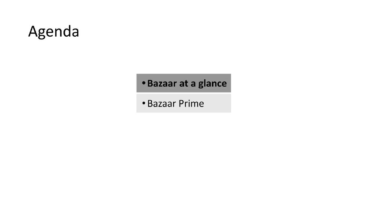 Bazaar pitch deck slide 3 of 27