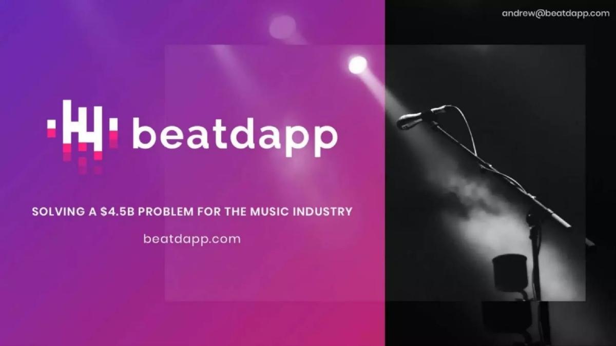 Beatdapp pitch deck slide 1 of 12