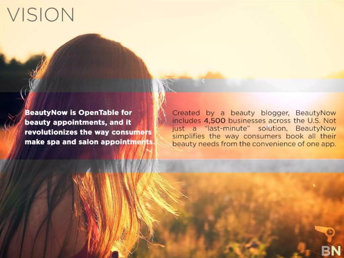 BeautyNow pitch deck slide 2 of 11