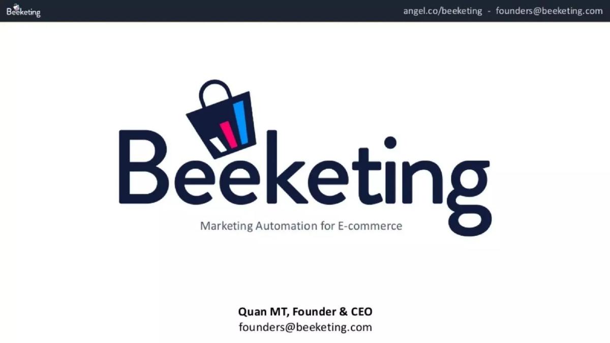 Beeketing pitch deck slide 1 of 10