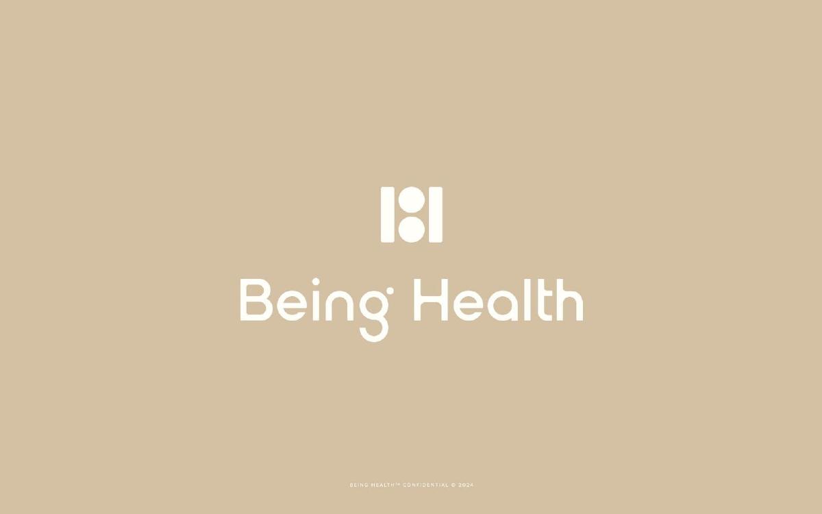 Being Health pitch deck slide 1 of 17