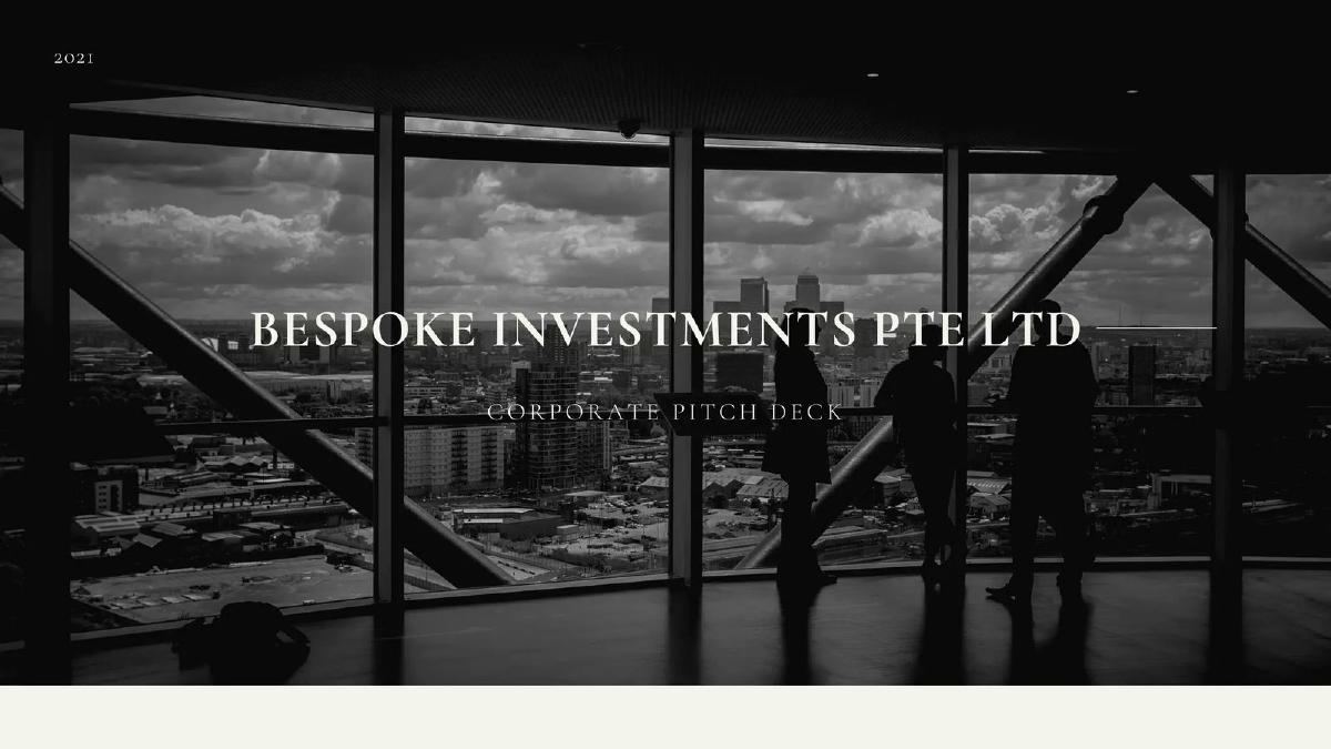 Bespoke Habitat (Bespoke Investments Pte Ltd) pitch deck slide 1 of 21